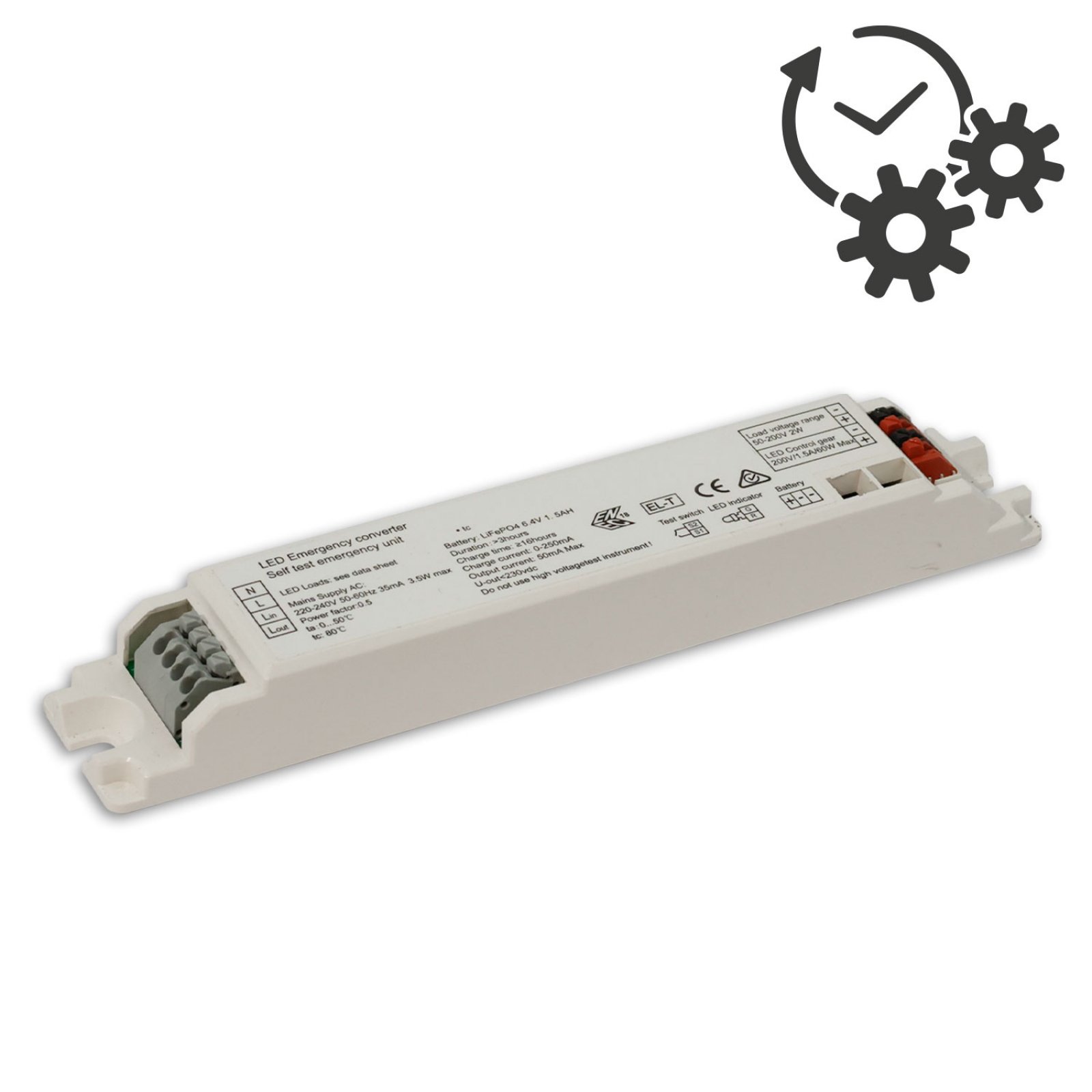 Isoled Erweitung Notlicht, Upgrade, mit LiFePO4 3000mAh Akku, 4W (10-50V DC)