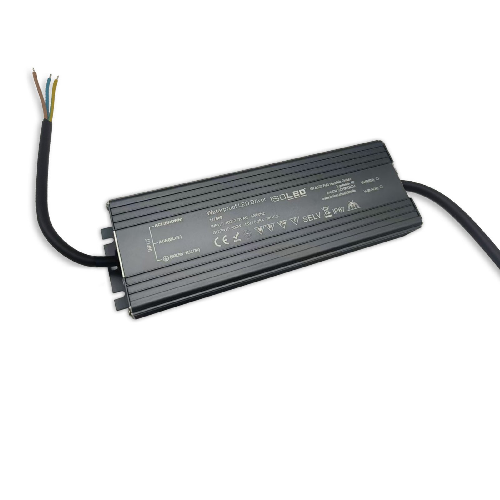 Isoled LED Trafo, Netzger�t 48V/DC, 300W/400W, kompakt f�r Au�enbereich IP67, SELV