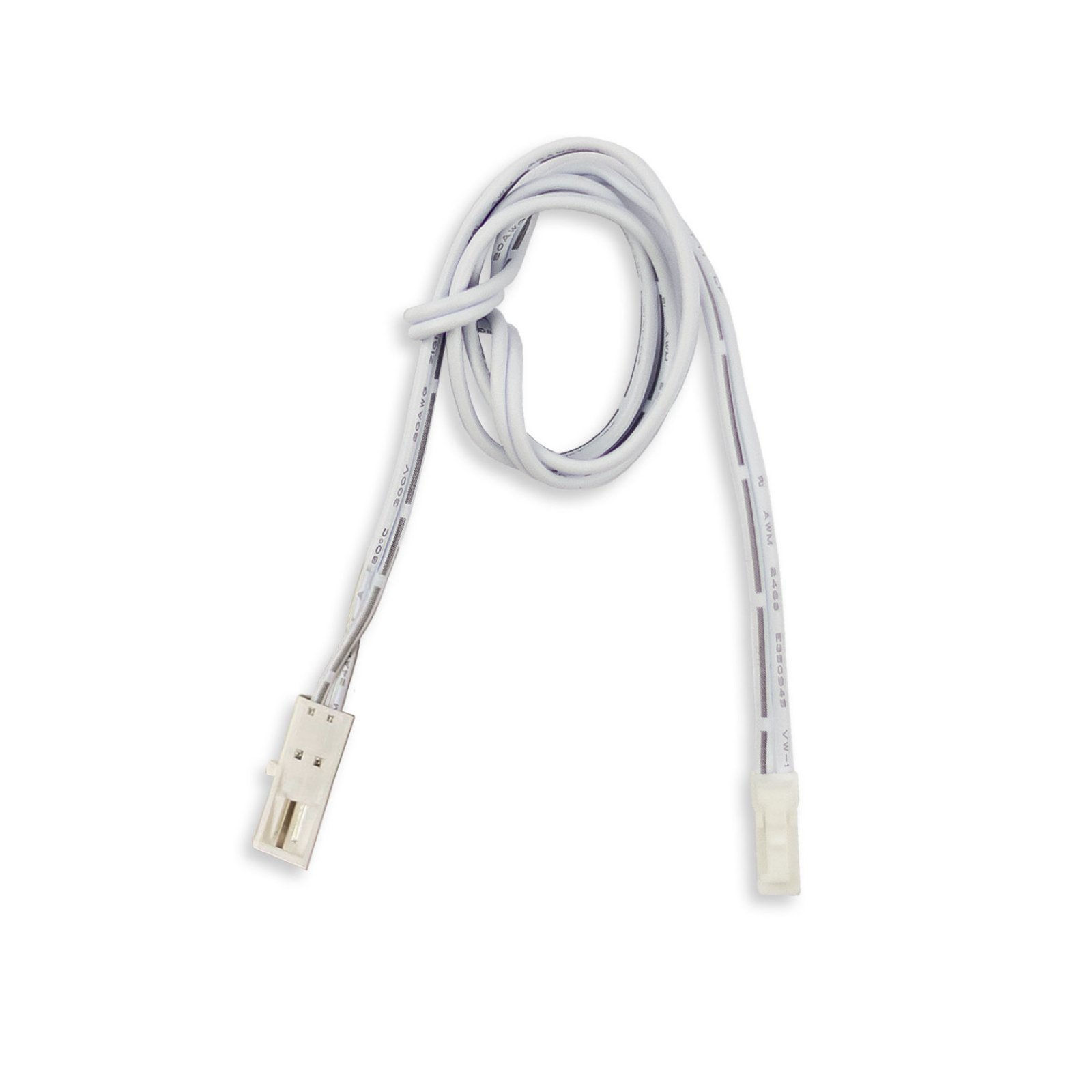 Isoled MiniAMP Polarit�tswechsler male-female, 60mm, 2-polig, wei�, max. 3A