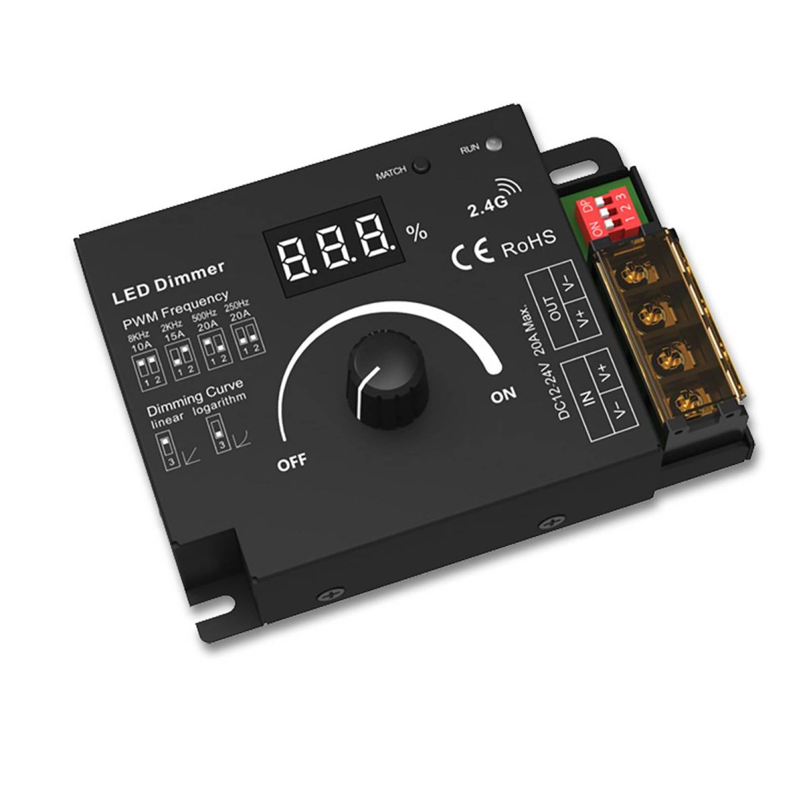 Isoled Sys-Pro Dreh-Funk Mesh Multi-PWM Dimmer, 1CH, 12-24V DC