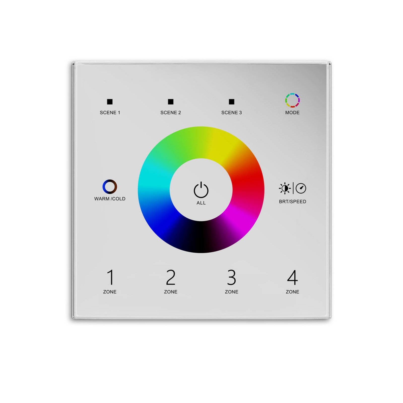 Isoled Sys-Pro RGB+wei�dynamische 4 Zonen Fernbedienung mit 3 Szenenspeicher