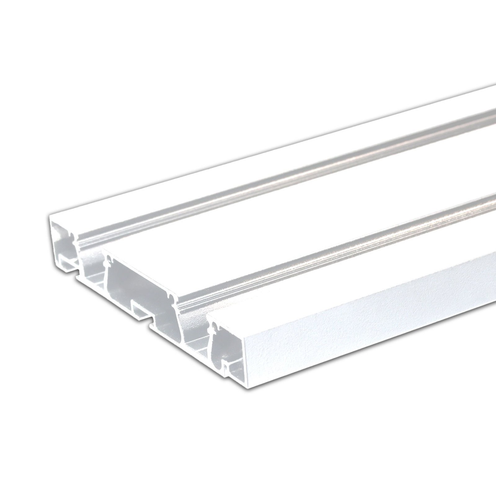 Isoled Vorhangprofil, Alu-Profil,  Curtain10 DOUBLE, wei� RAL9010, 2m