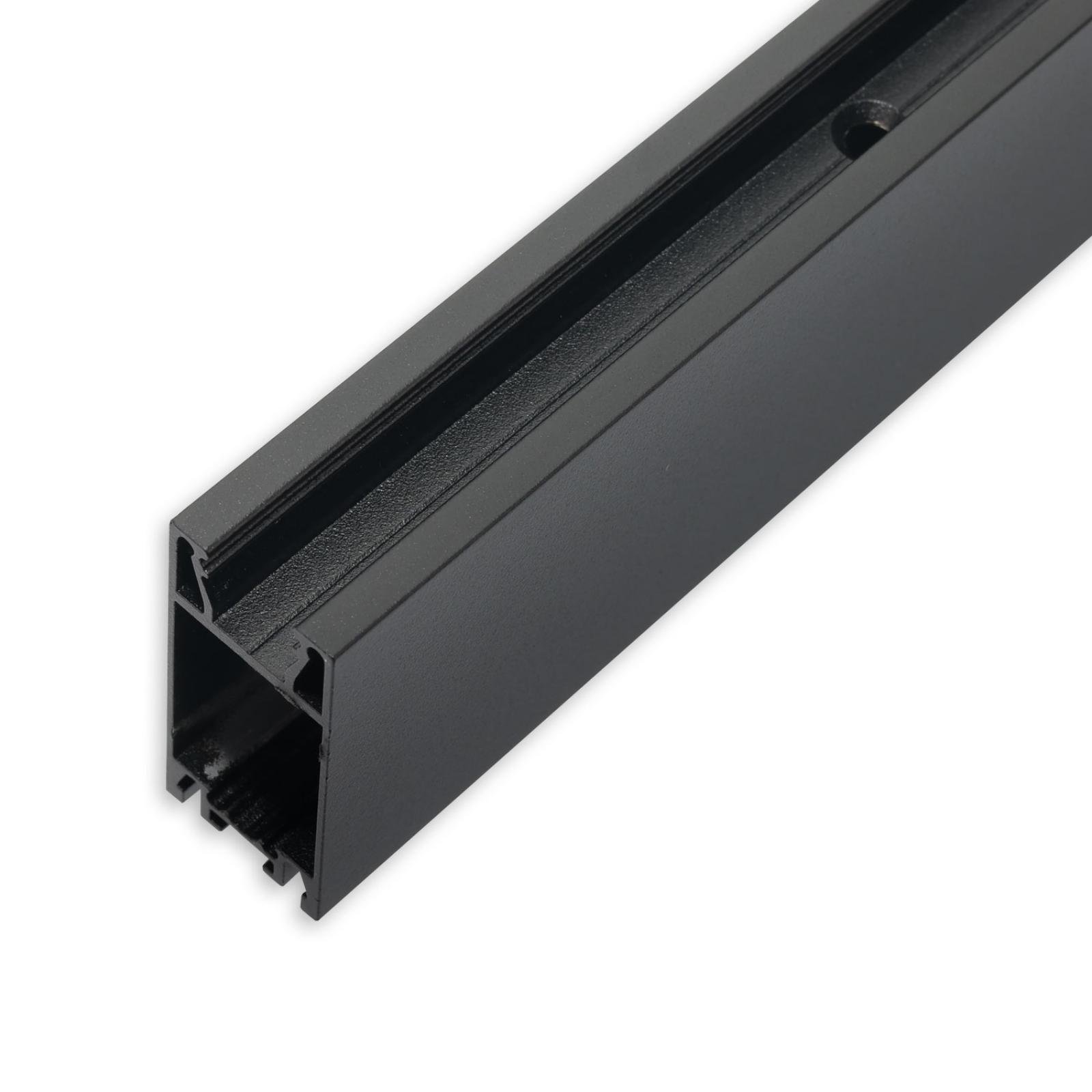 Isoled Vorhangprofil, Alu-Profil,  Curtain10 ONE HIGH, schwarz RAL 9005, 2m