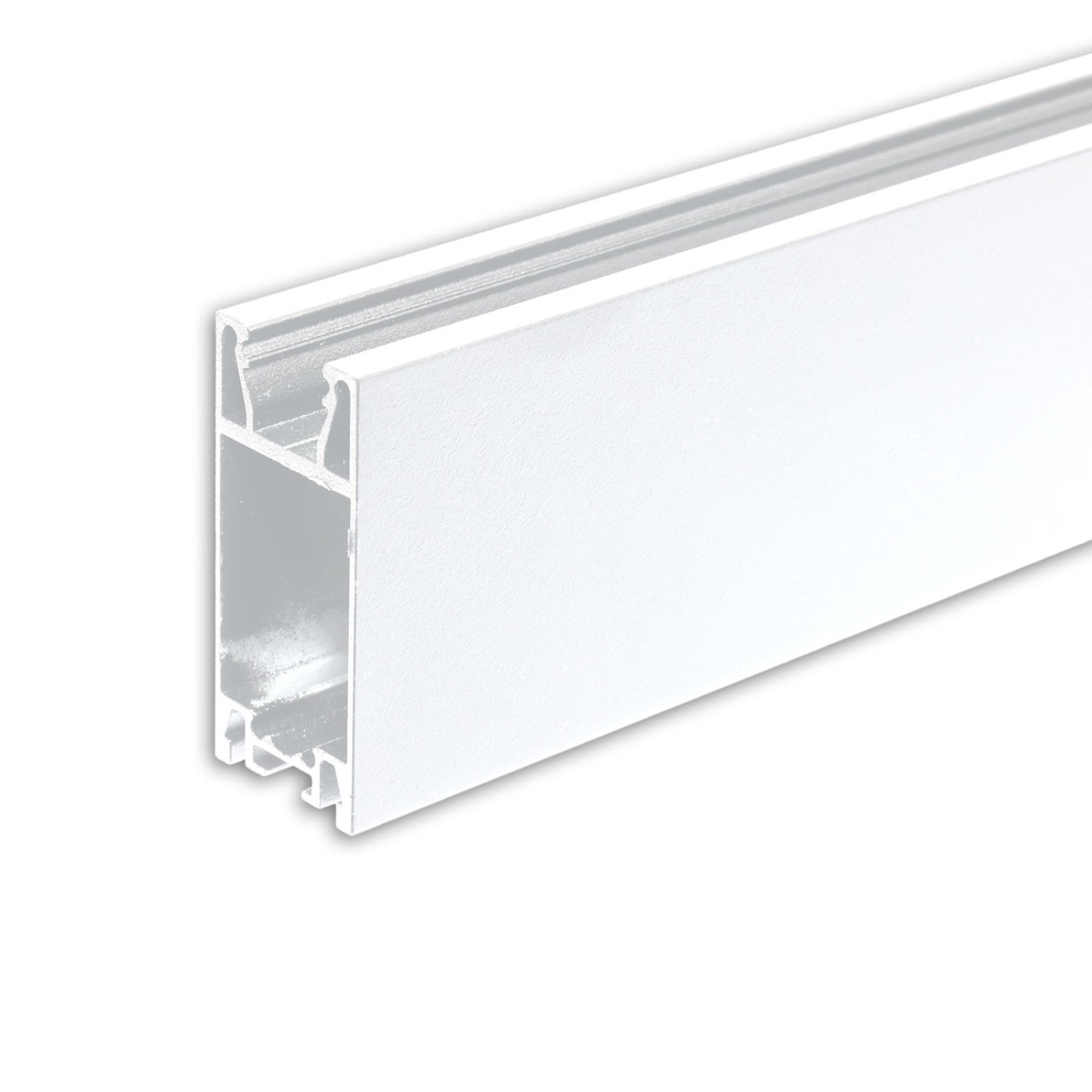 Isoled Vorhangprofil, Alu-Profil,  Curtain10 ONE HIGH, wei� RAL 9010, 2m