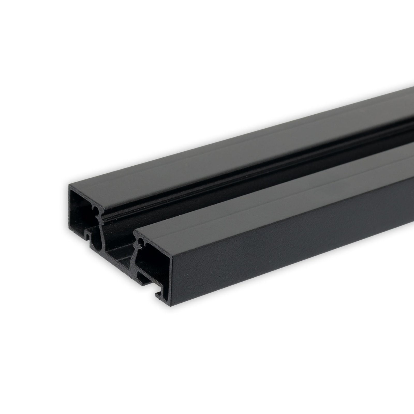 Isoled Vorhangprofil, Alu-Profil,  Curtain10 ONE, schwarz RAL9005, 2m