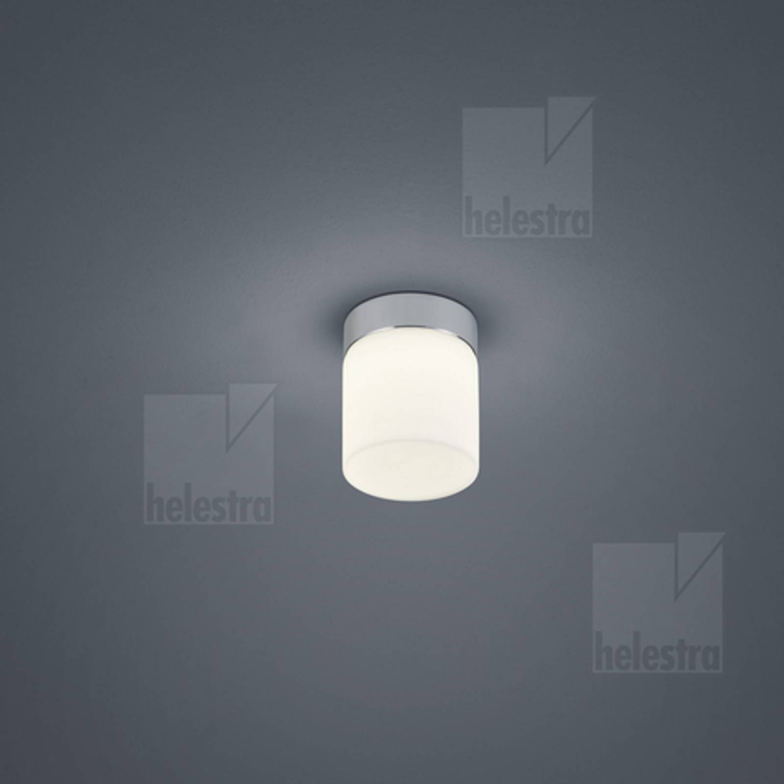 KETO Glas Deckenaufbauleuchte LED 6W, IP44 chrom, rund �10cm, warmwei�