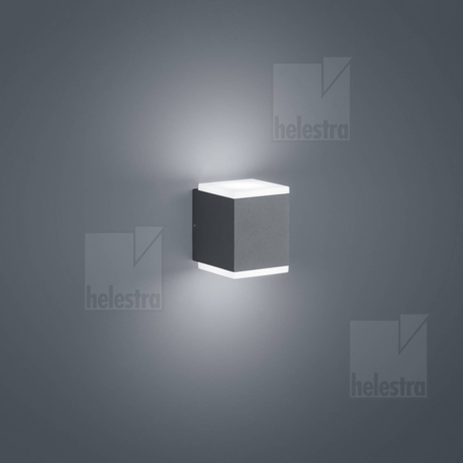 KIBO LED Au�en Wandleuchte Up & down, graphit, 11W, warmwei�, IP54