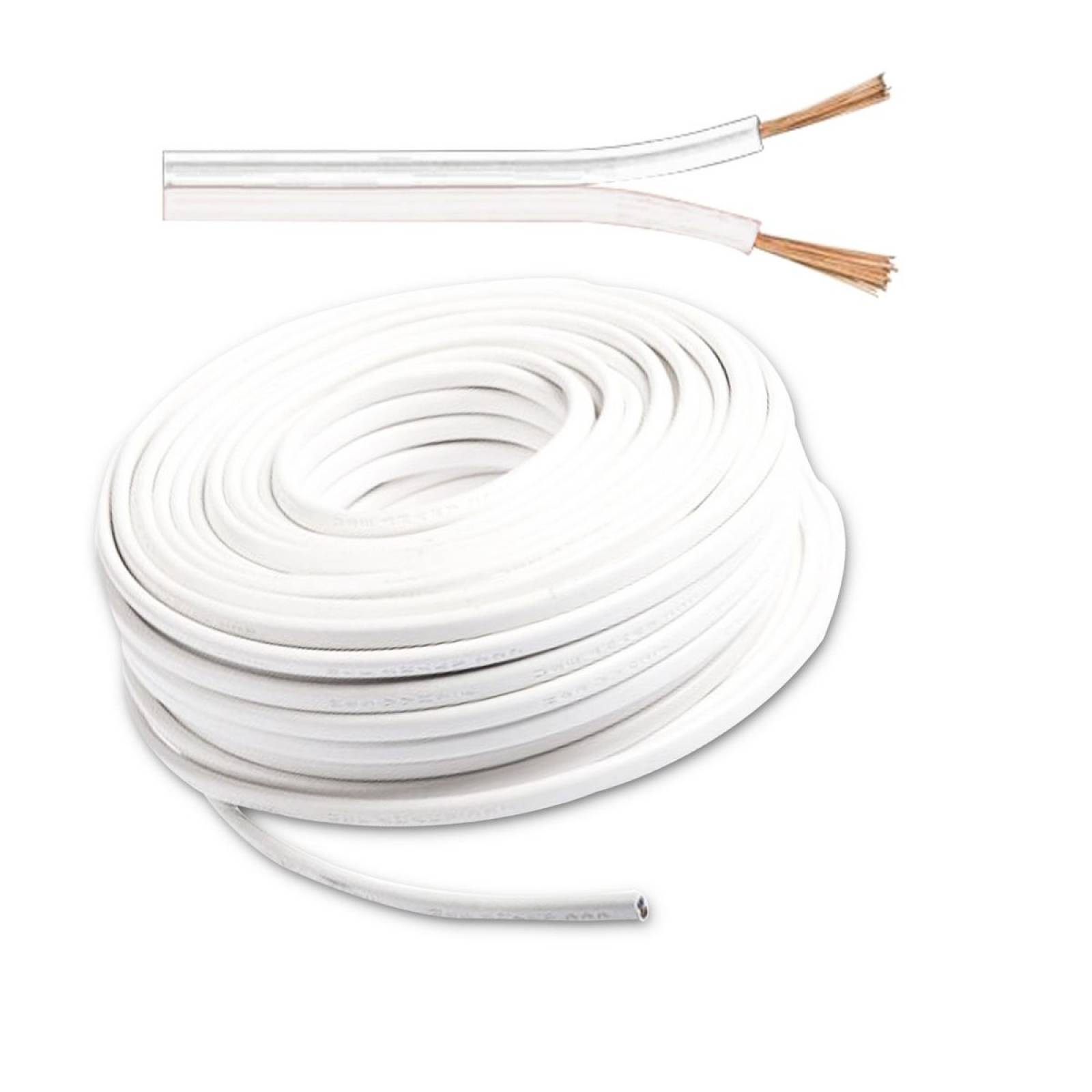 Kabel 25m Rolle 2-polig 0.75mm� H03VH-H YZWL, wei�/wei�, AWG 18