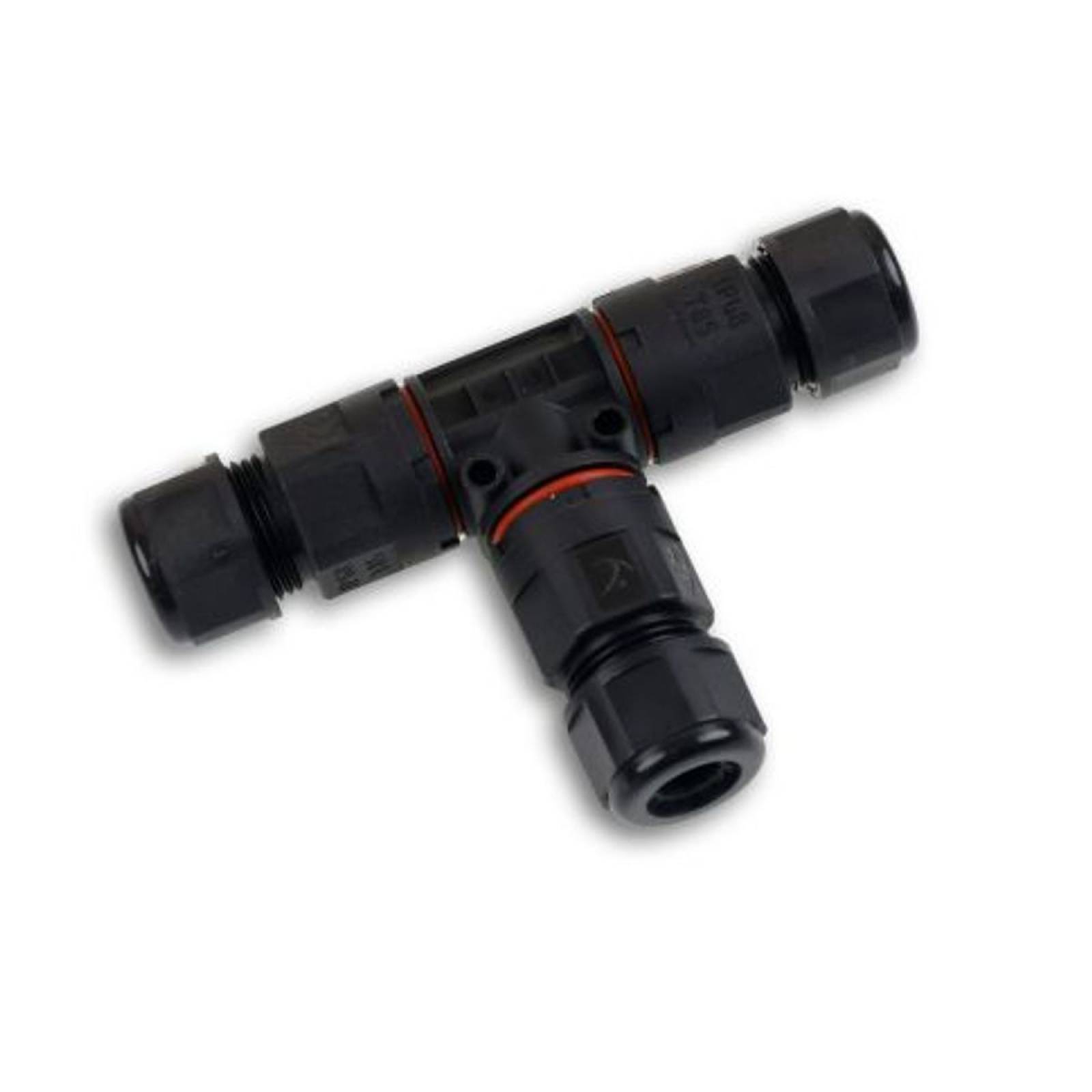 Kabel T-Verbinder IP68, 3-polig 0.75-2.5mm� mit Federklemme, max. 250V 16A, Mantel-� 6,5-11mm
