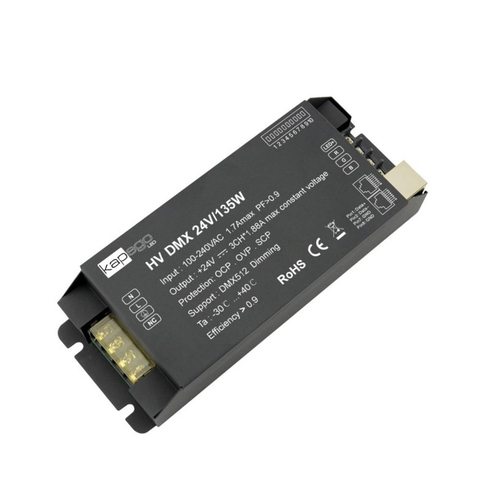 Kapego LED Netzger�t, 24V, 135W, dimmbar: DMX512