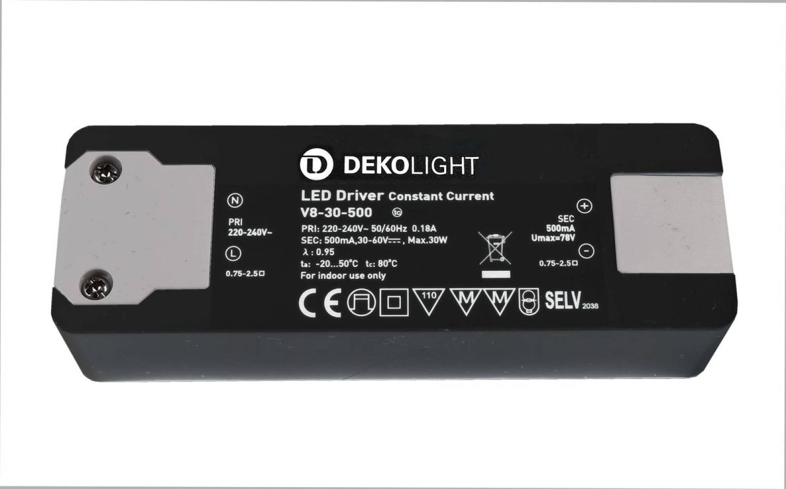Kompaktes LED-Netzger�t 15-30W, 30-60V DC, 500mA