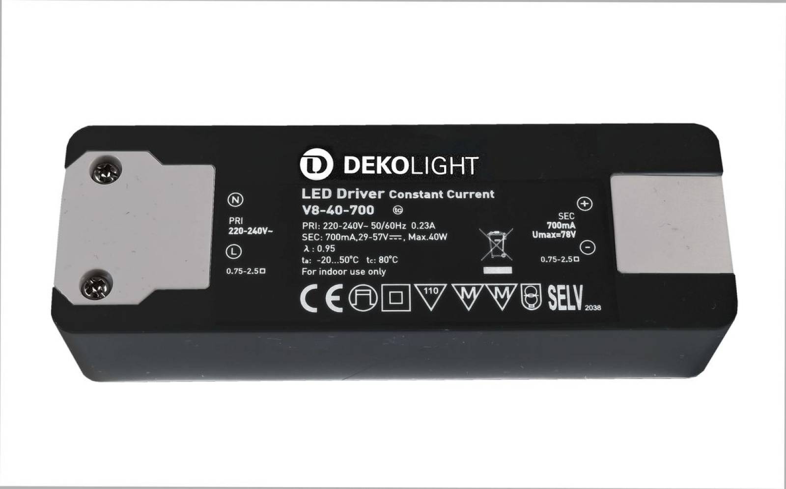 Kompaktes LED-Netzger�t 20,3-40W, 29-57V DC, 700mA