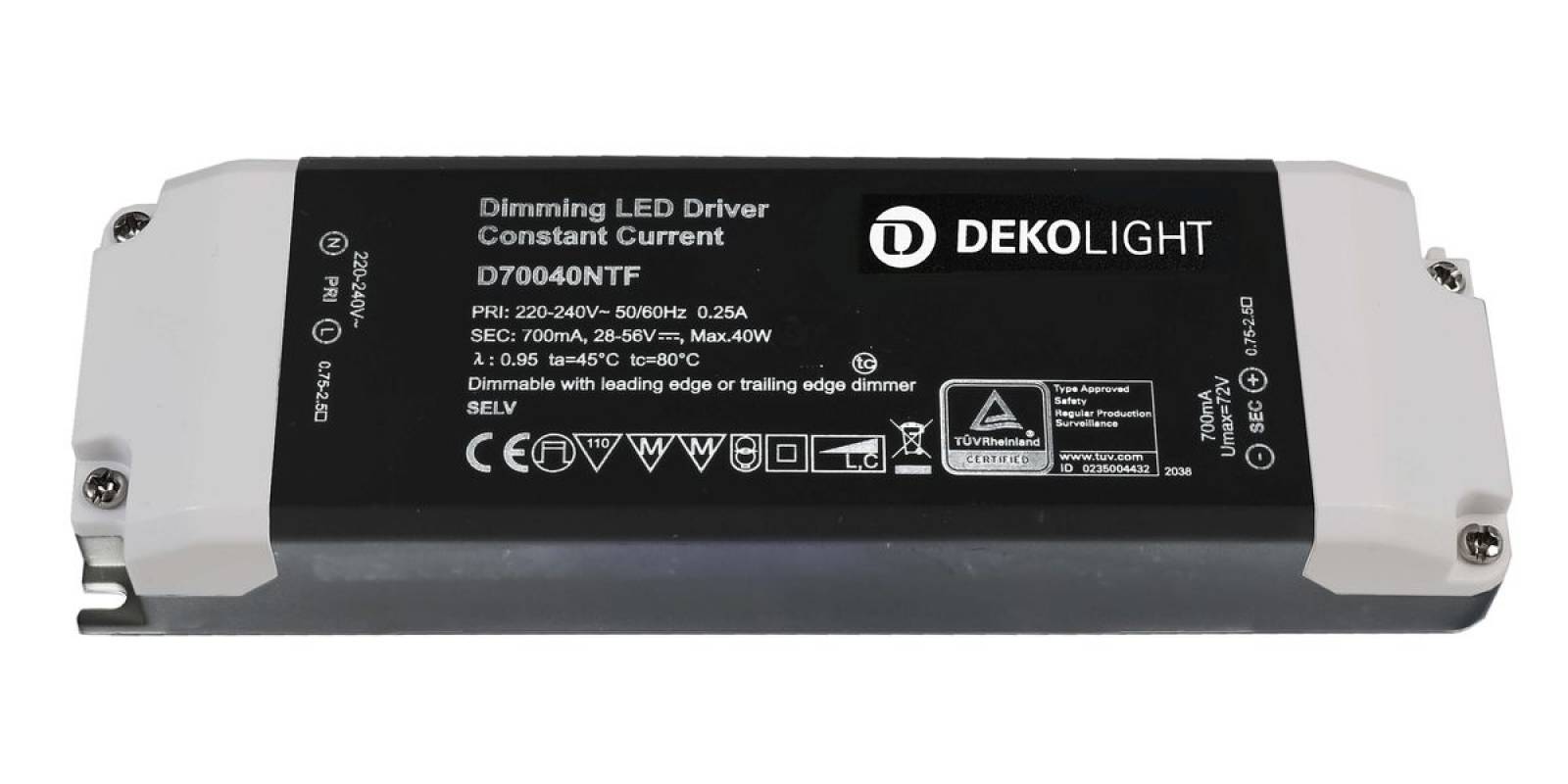 Kompaktes LED-Netzger�t dimmbar 19,6-40W, 28-56V DC, 700mA