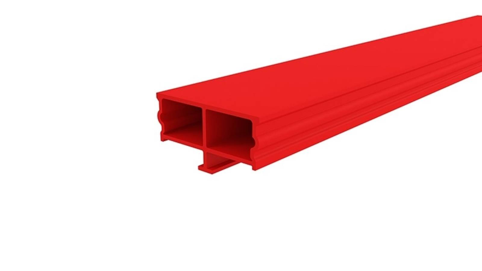 Kunststoff Abdeckung Dummy Rot, LxBxH 3000x38x19,4 mm