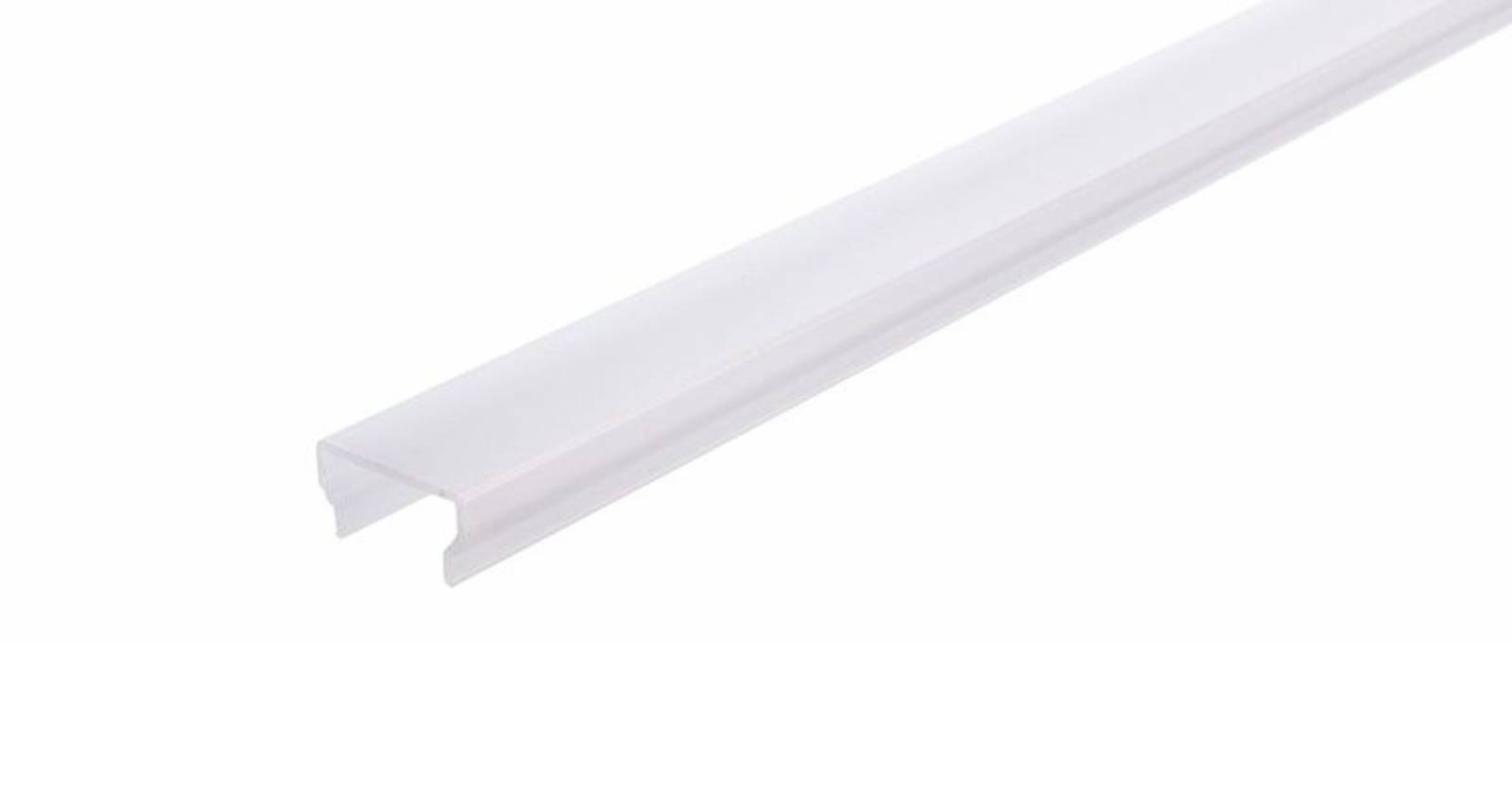 Kunststoff Abdeckung H-01-12 , milchig 40% Transmission, LxBxH 3000x18x9,4 mm