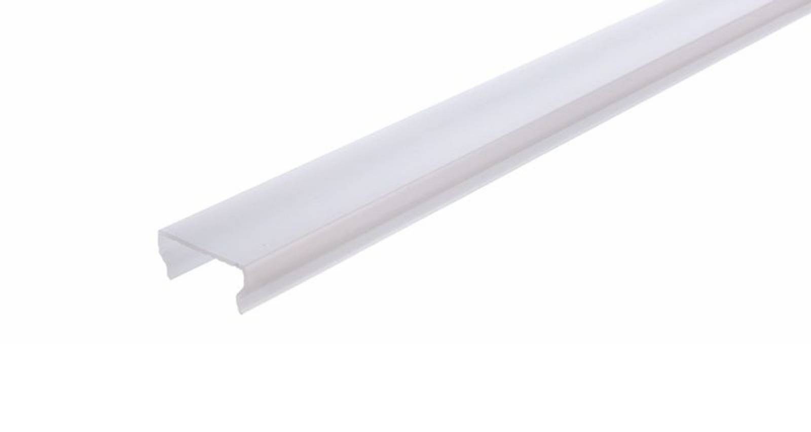 Kunststoff Abdeckung H-01-15 , milchig 40% Transmission, LxBxH 3000x21x9,4 mm