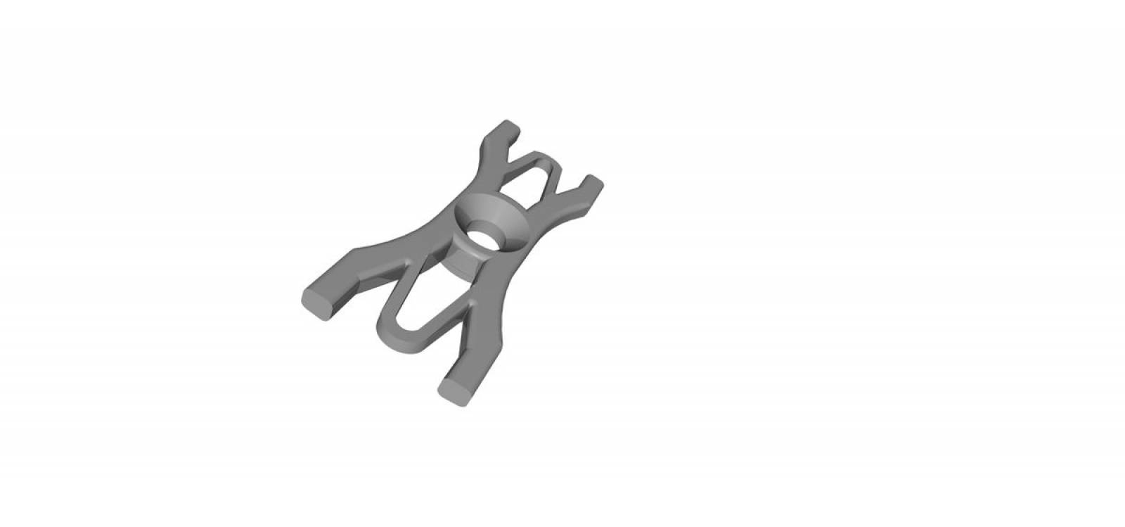 Kunststoff Montageclip, Set (2 Stk.) Wei�, LxBxH 32x13x3,2 mm