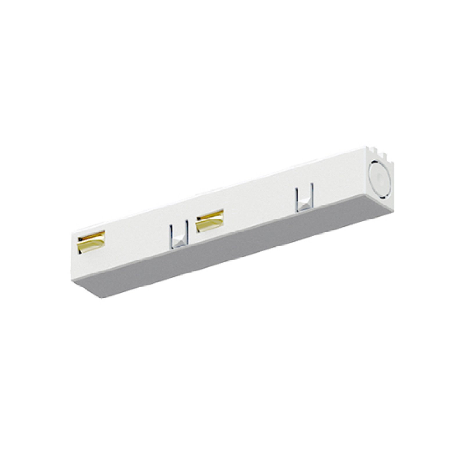 Kurzer Endeinspeiser f�r MULTISYSTEM EVO 48V Schienensystem wei�