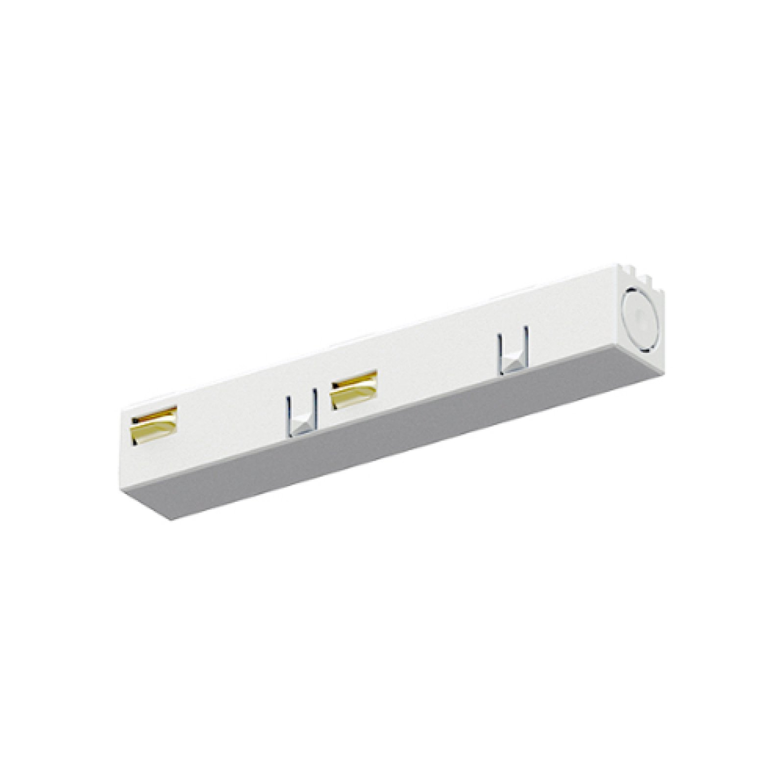 Kurzer Endeinspeiser (rechts polarisiert) MULTISYSTEM EVO 48V Schienensystem wei�