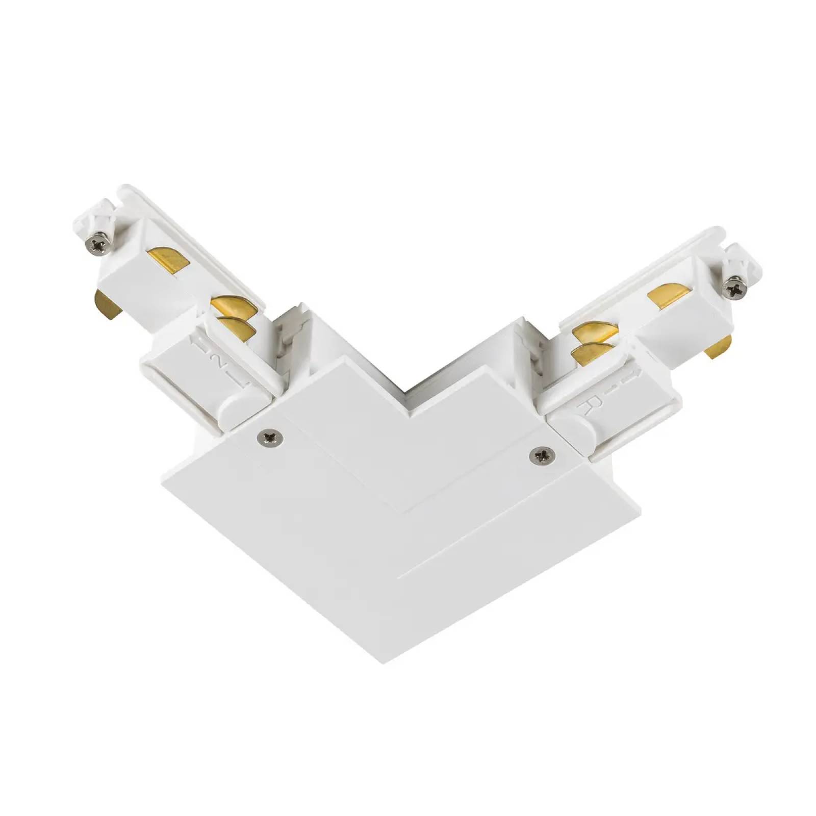 L-Verbinder Erde au�en/rechts S-TRACK DALI 3-Phasen-Einbauschiene, Wei�