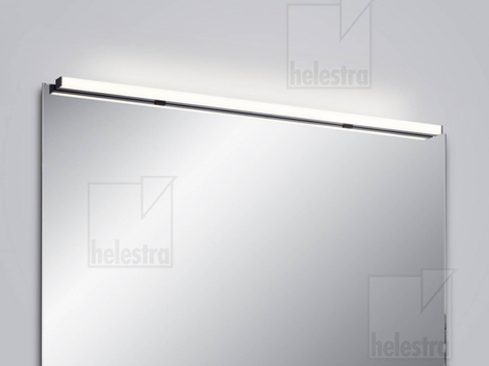 LADO-S schmale LED Spiegel-/Wandleuchte IP44, 120cm, Acryl, schwarz