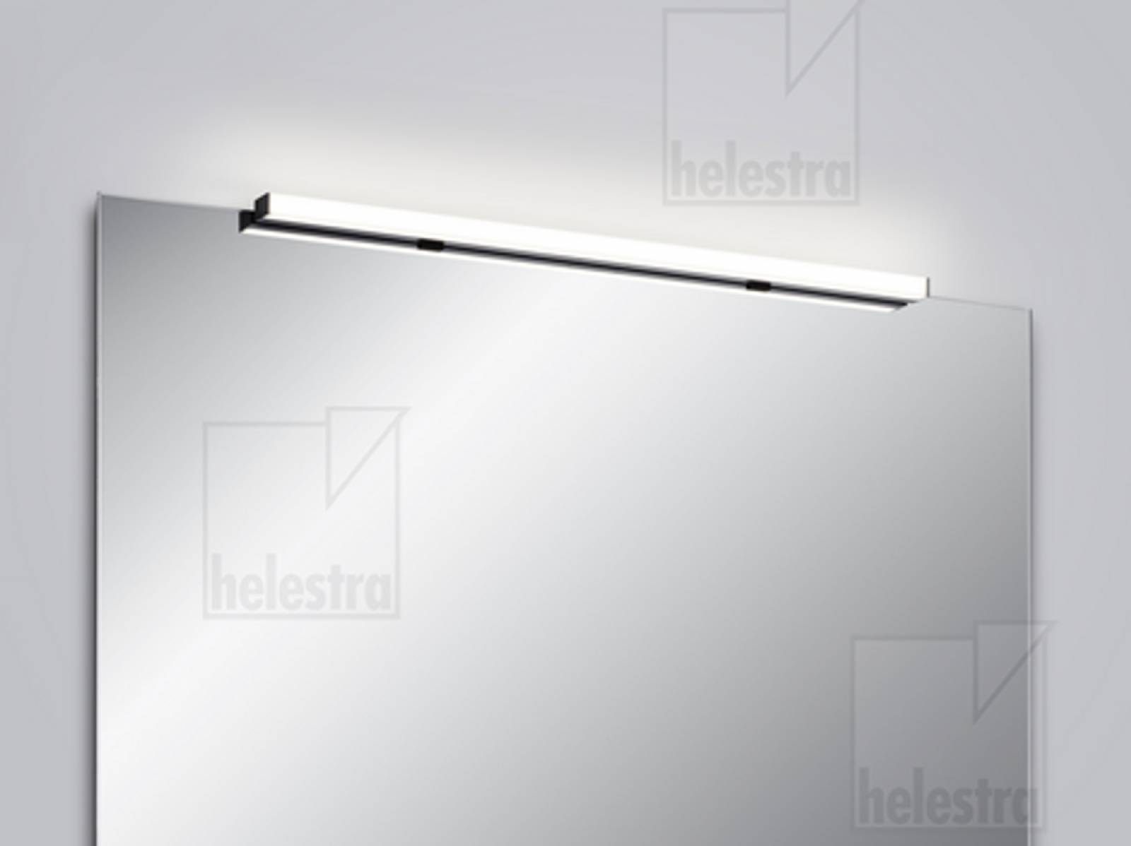 LADO-S schmale LED Spiegel-/Wandleuchte IP44, 90cm, Acryl, schwarz