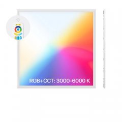 LED Panel 62x62cm RGB+CCT 3000-6000K 40W 3200lm mit Trafo und Fernbedienung dimmbar