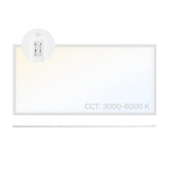 LED Panel 60x120 CCT 3000-6000K 60W 5400lm CRI/Ra:90 dimmbar mit Trafo und Fernbedienung
