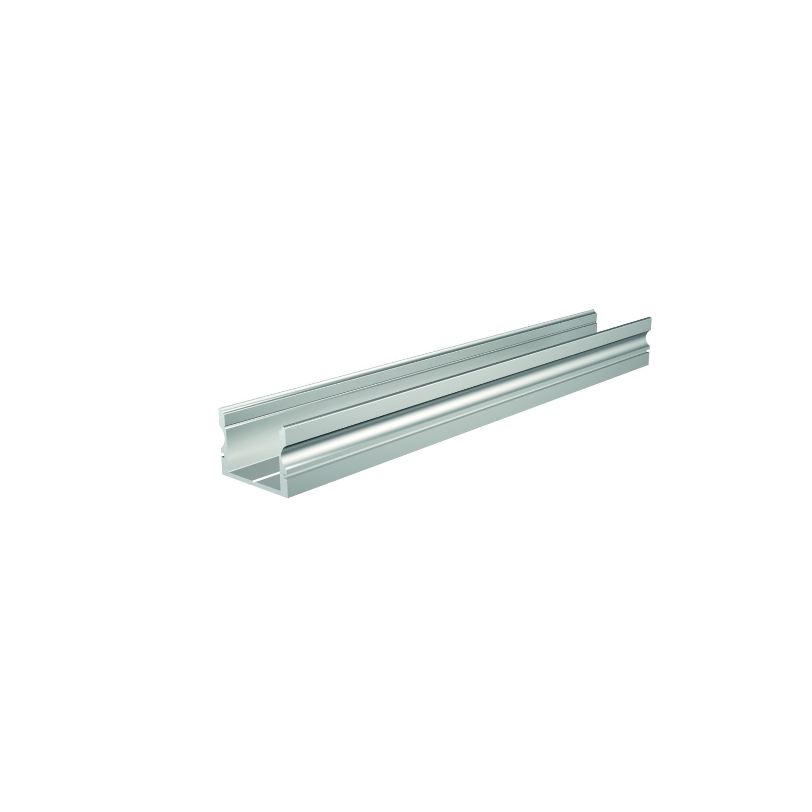 LED Alu-Profil, hohes U-Profil AU-02-15 3m, silber-matt, Alu-eloxiert, B:21mm, H:15mm
