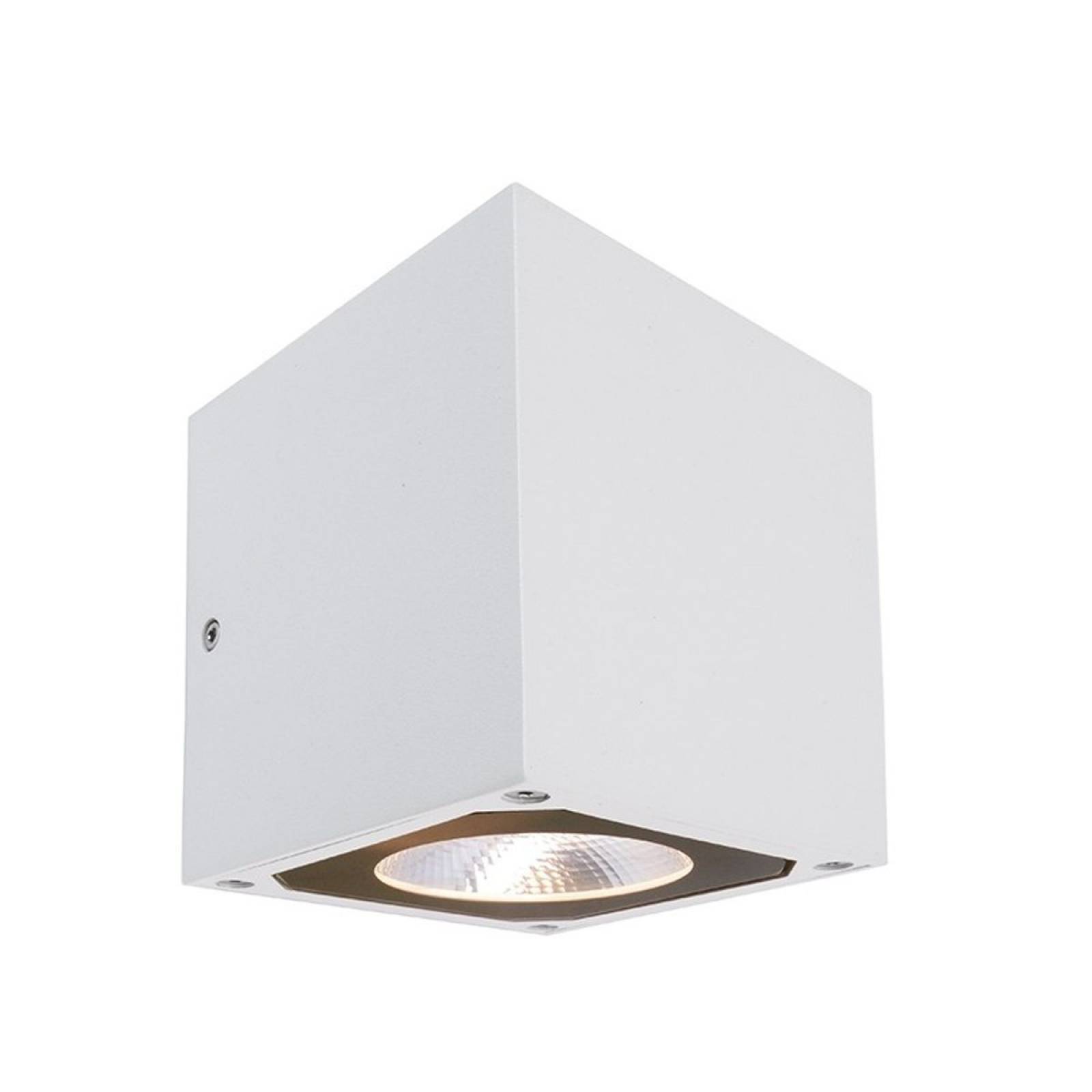 LED Au�en Wandleuchte Cubodo II Single W, LED warmwei� 7W, wei�