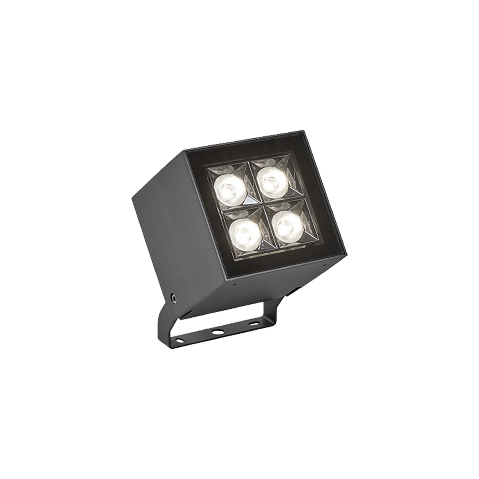 LED Au�enstrahler IP66 anthrazit CUBE 13,2W, 3000K warmwei�, 50�, DALI dim