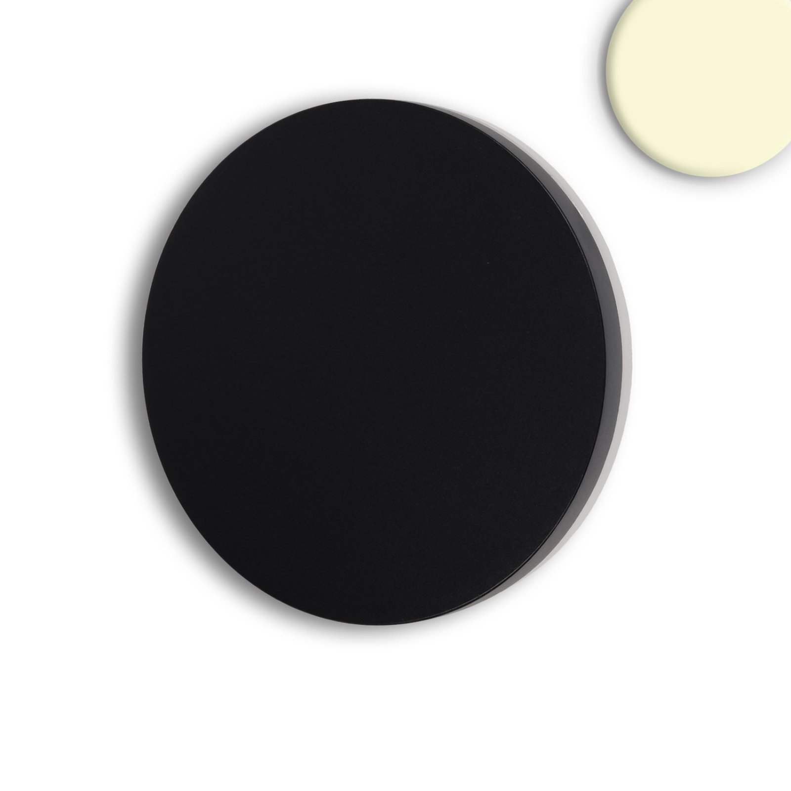 LED Au�enwandleuchte rund, 12W, IP54, schwarz, warmwei� von Isoled
