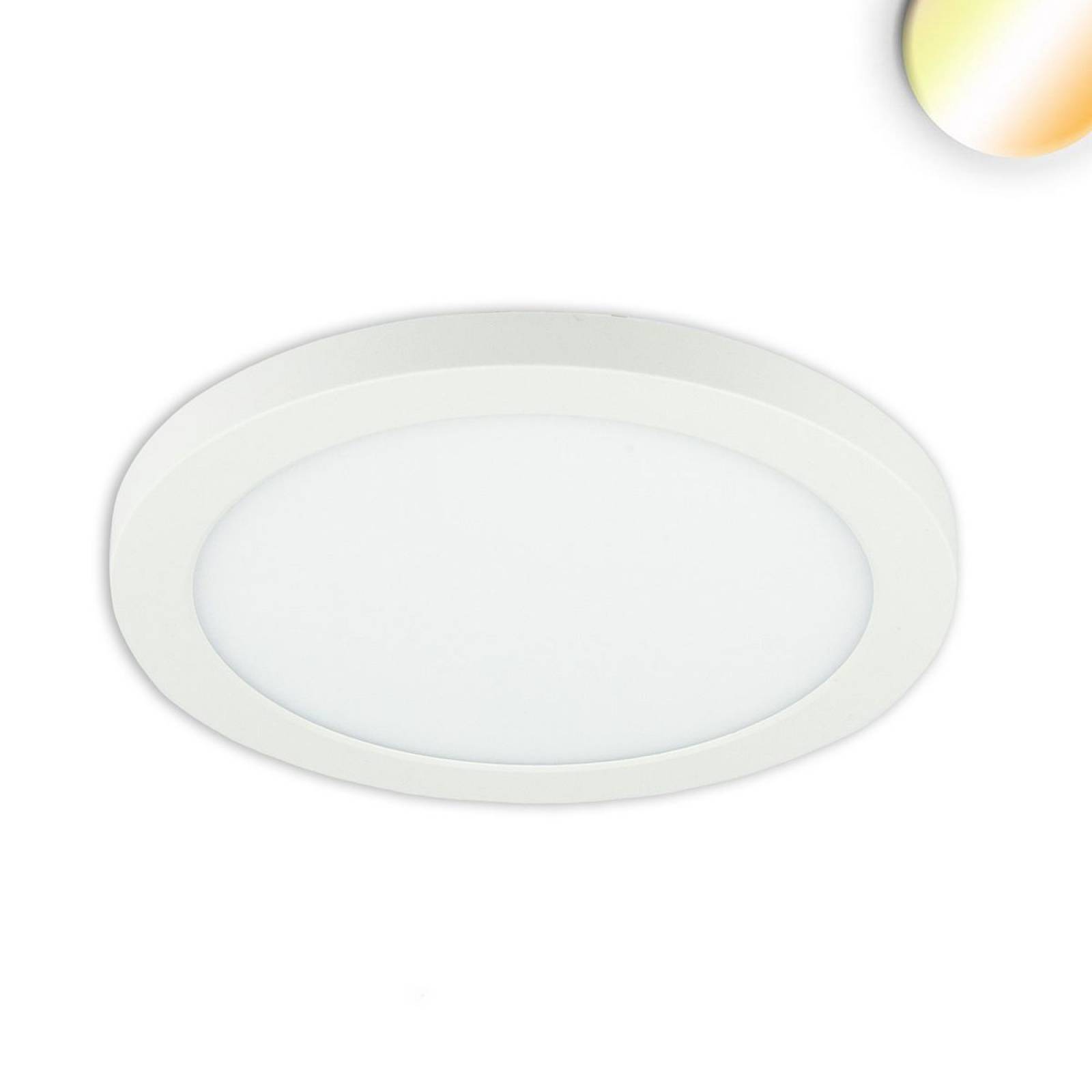 LED Aufbau/Einbauleuchte SLIM FLEX, 6W, Rahmen wei�, Colorswitch 3000/3500/4000K, 120�, Lochausschni