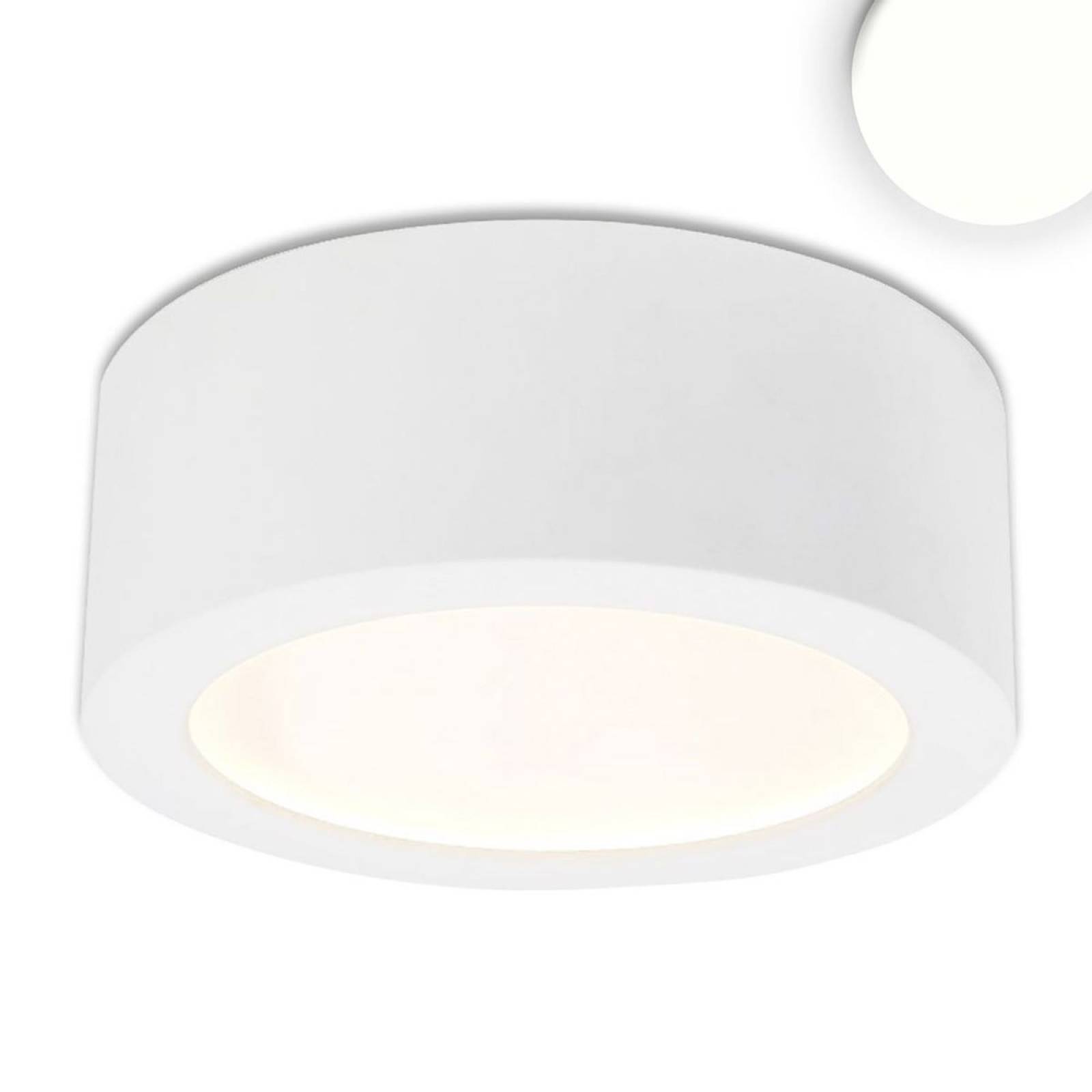 LED Aufbauleuchte rund LUNA 12W, wei�, indirekt neutralwei�, 4000K, A, CRI:80, 650lm