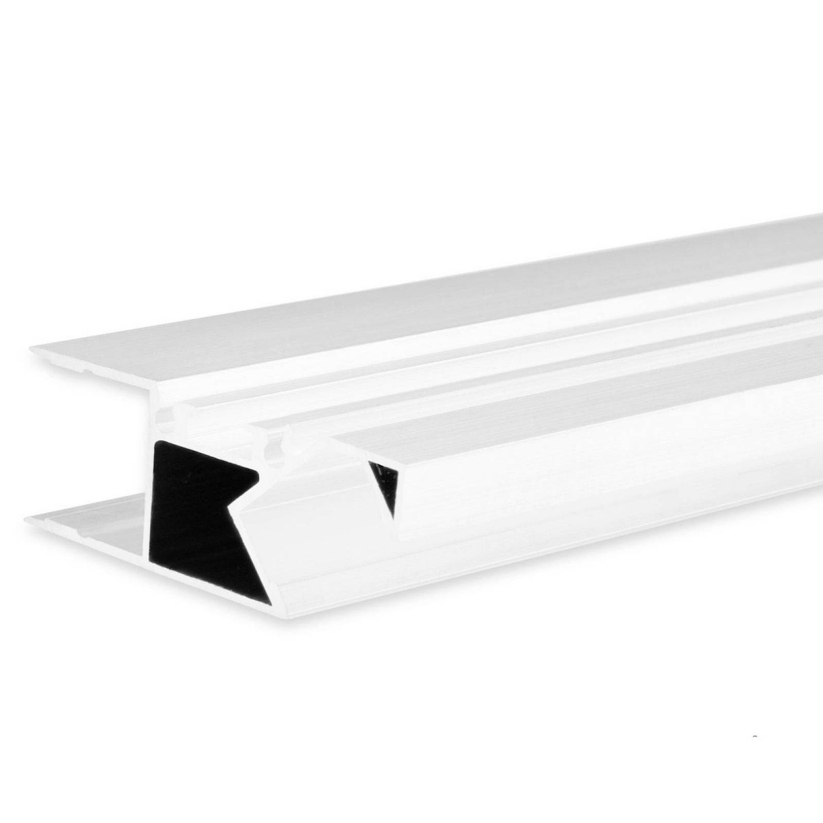 LED Aufbauleuchtenprofil HIDE ASYNC Aluminium wei� RAL 9003, 200cm