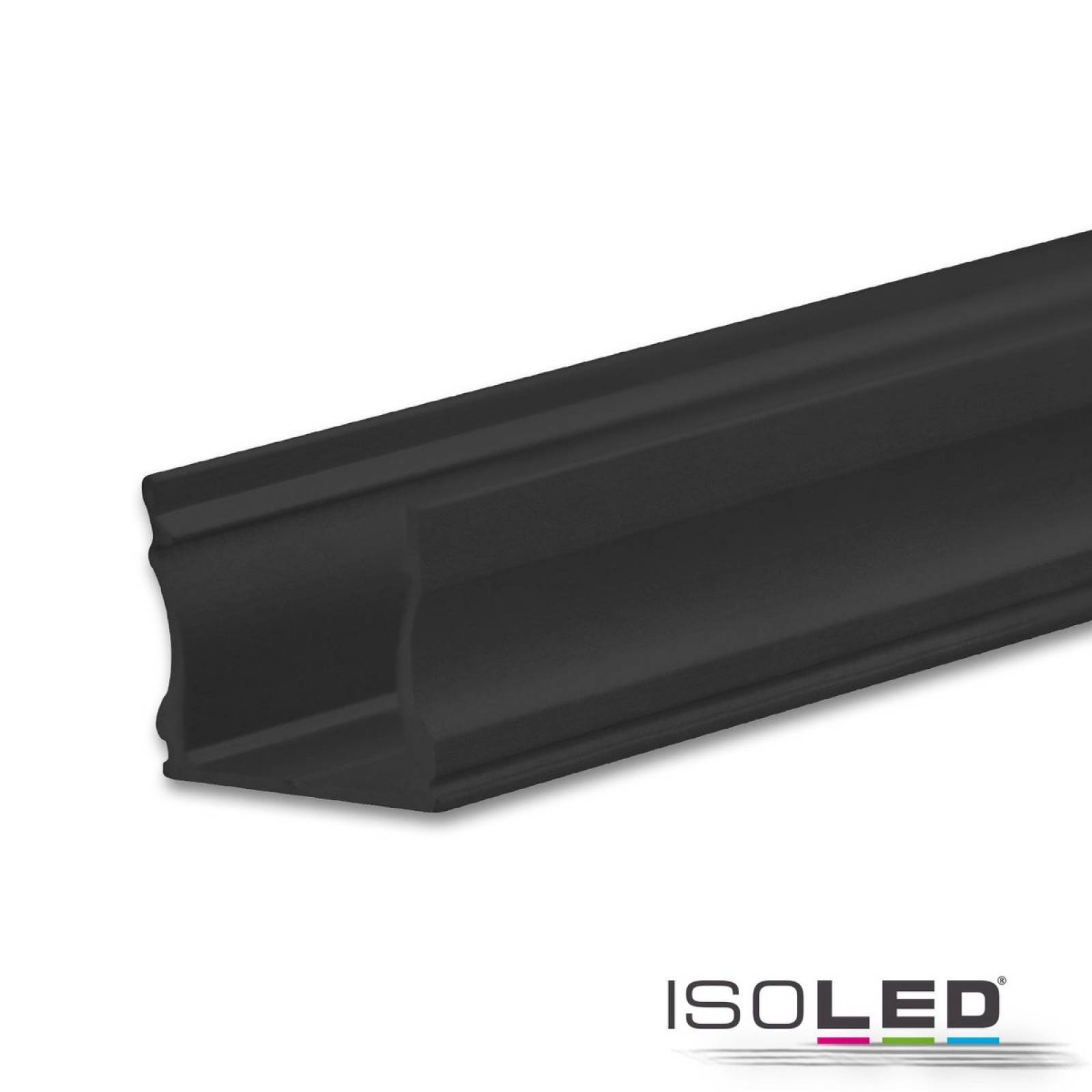 LED Aufbauprofil PURE12 S Aluminium schwarz RAL9005, 300cm