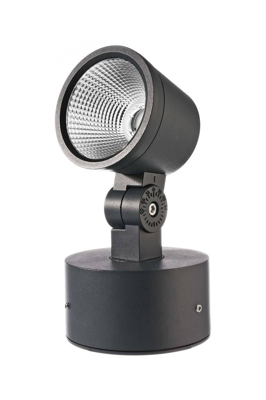 LED Boden-/ Wand-/Deckenleuchte schwarz, Colt 8W COB, Spot IP65, 40�, 3000K dreh-/neigbar 470lm