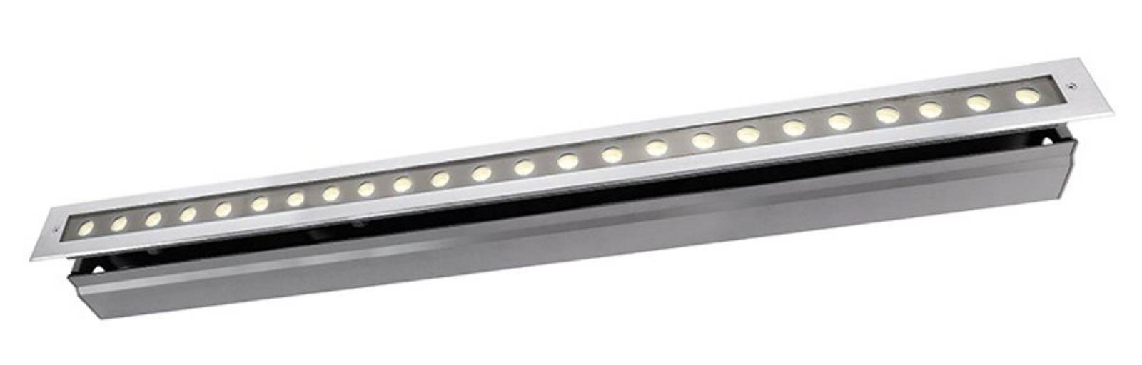 LED Bodeneinbauleuchte Line VI befahrbar, IP67, 32W, 3000K, 2300lm silber