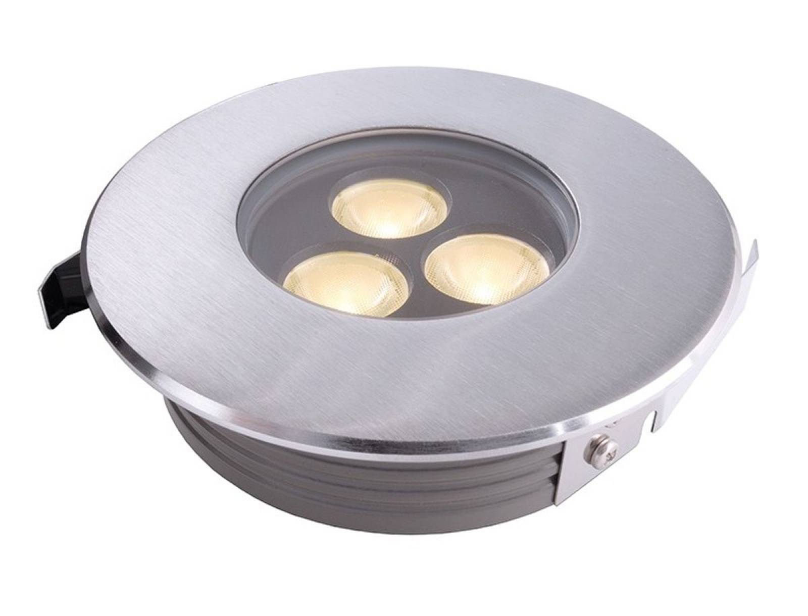LED Bodeneinbaustrahler, Flat, 3 x 2 Watt warmwei�, 15�