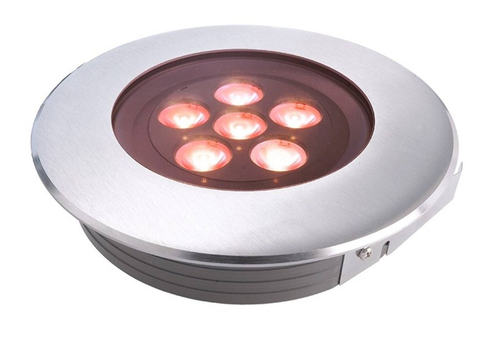 LED Bodeneinbaustrahler, Flat, 6 x 2 Watt RGB 3in1 LED, 30�