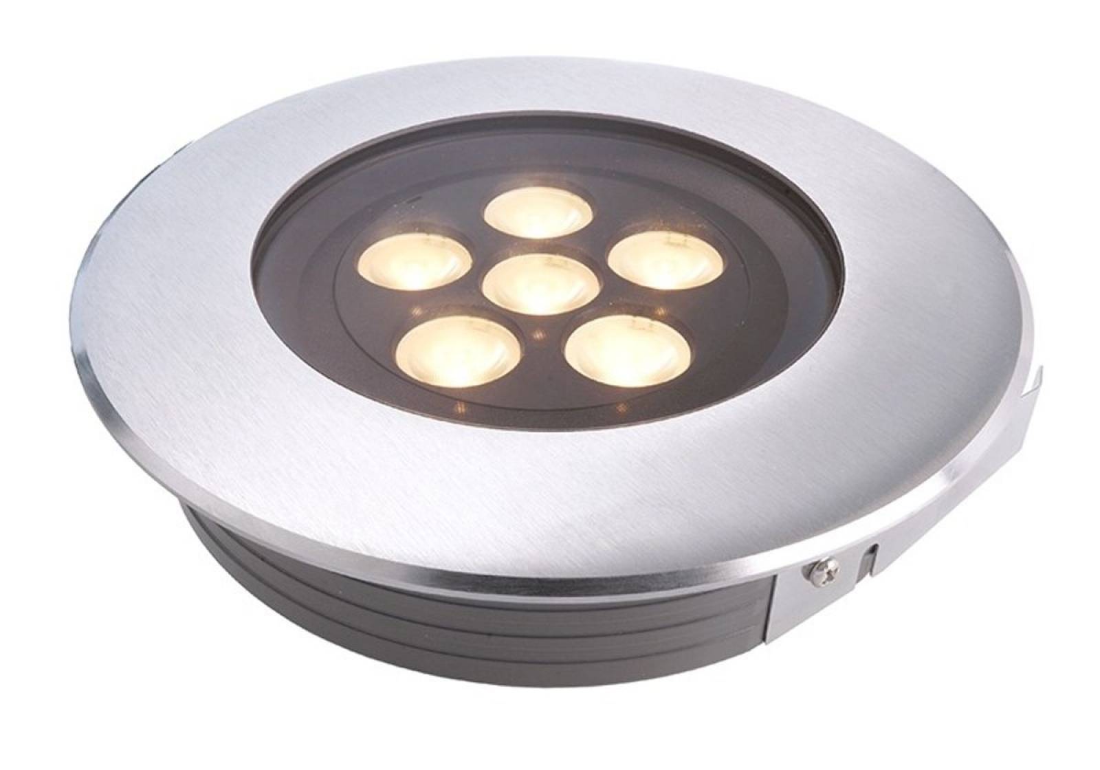 LED Bodeneinbaustrahler, Flat, 6 x 2 Watt warmwei�, 15�