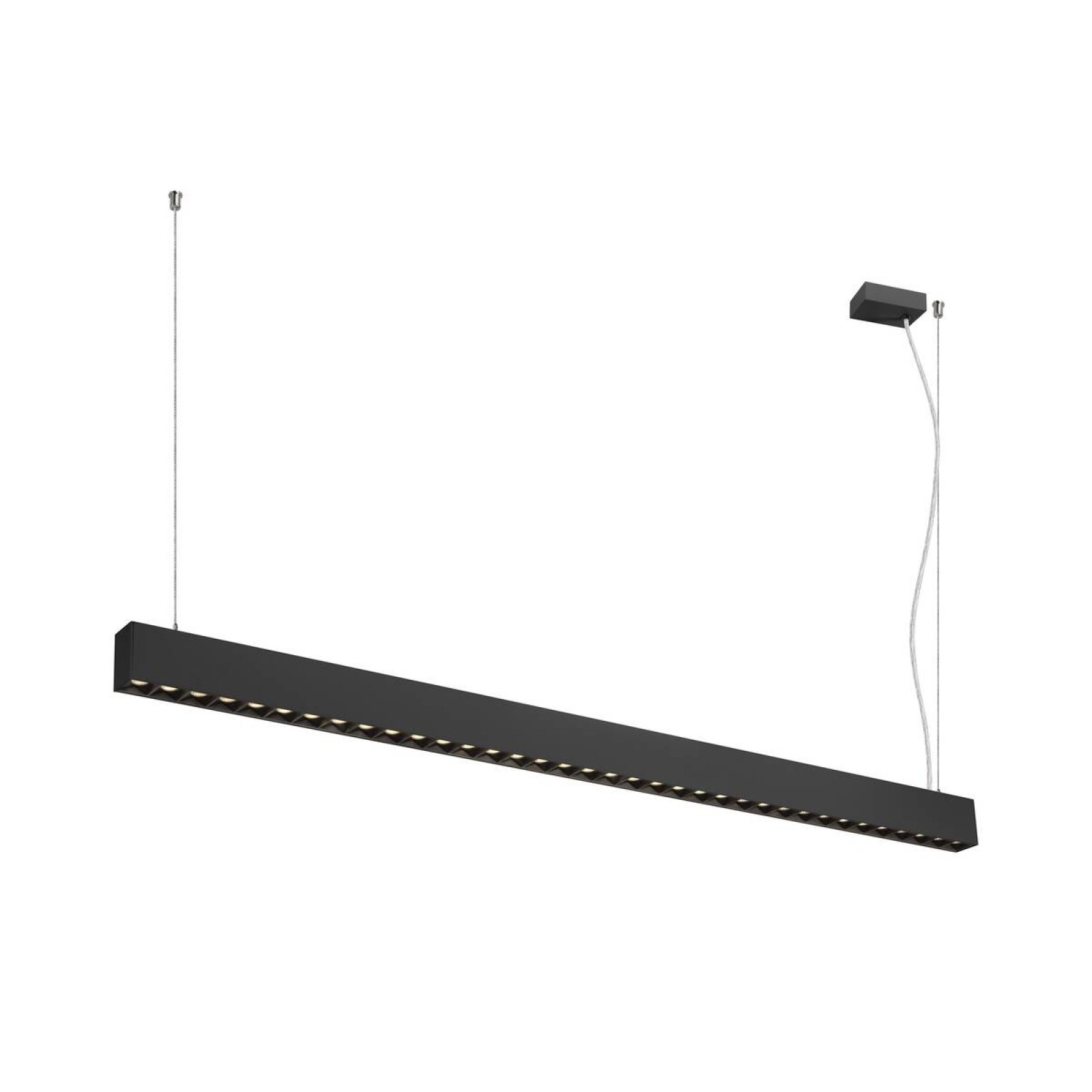 LED B�ro Pendelleuchte 150cm GLENOS PRO direkt-indirekt CRI90, schwarz, 4000K