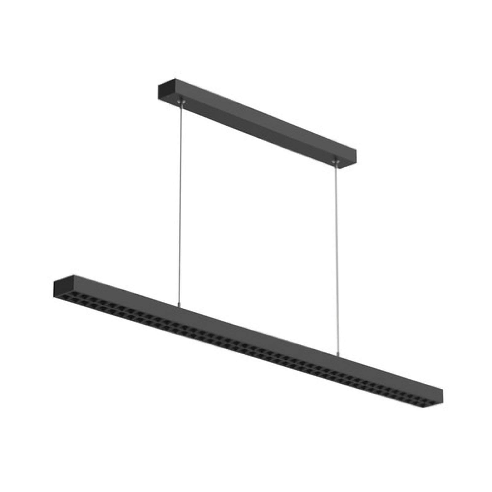 LED B�ro Pendelleuchte Office Three Up & Down UGR<6, CRI95, 56W DALI, schwarz