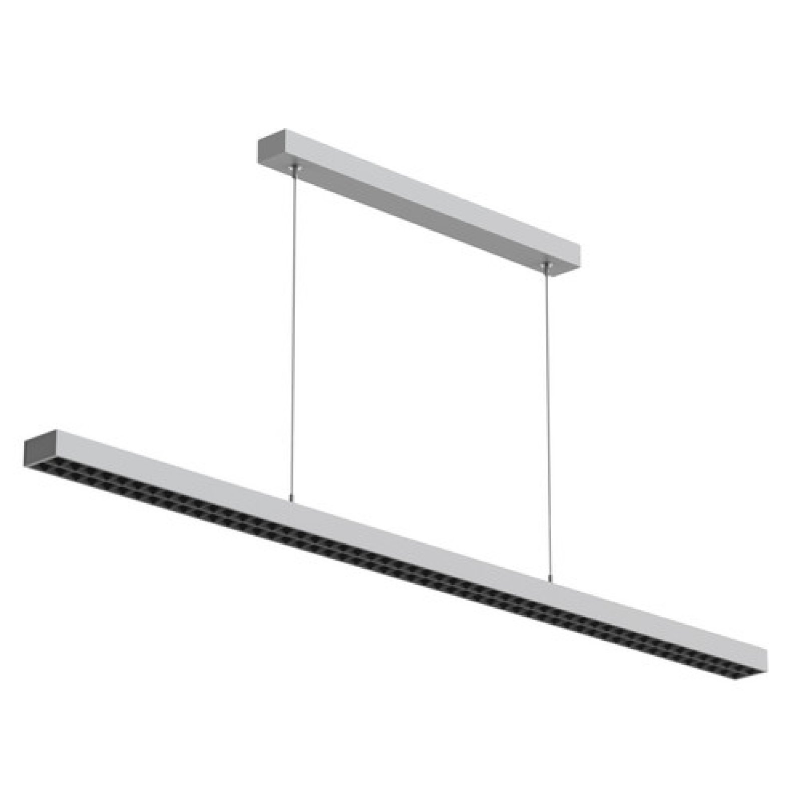 LED B�ro Pendelleuchte Office Three Up & Down UGR<6, CRI95, 77W DALI, hellgrau