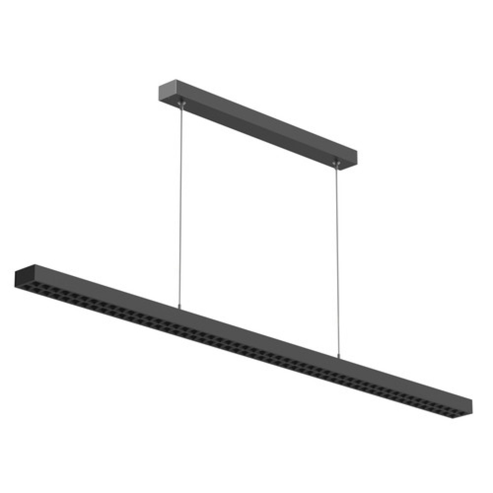 LED B�ro Pendelleuchte Office Three Up & Down UGR<6, CRI95, 77W DALI, schwarz