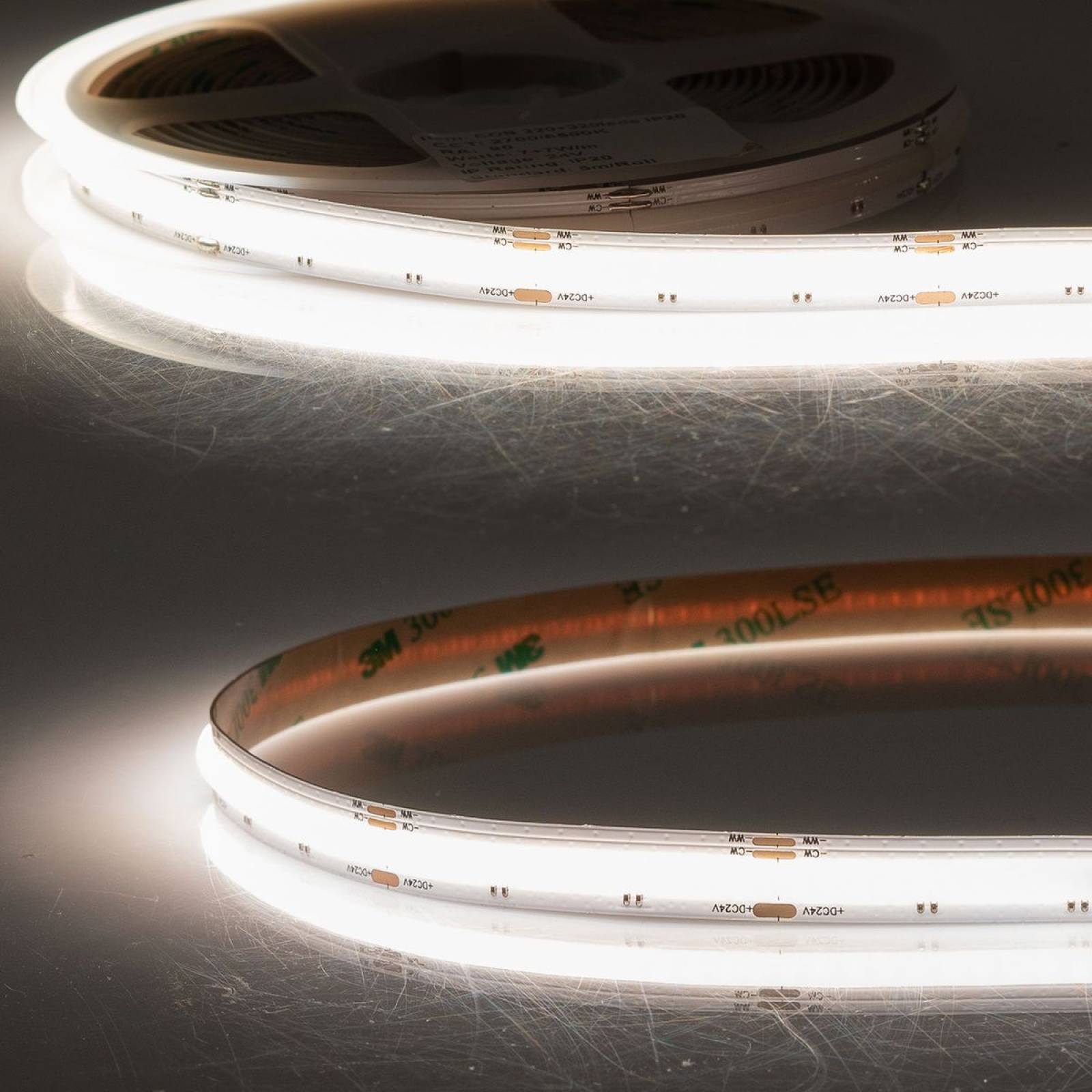 LED COB927/965 Linear Flexband, 24V, 7W+7W, IP20, wei�dynamisch, 640 LED/m