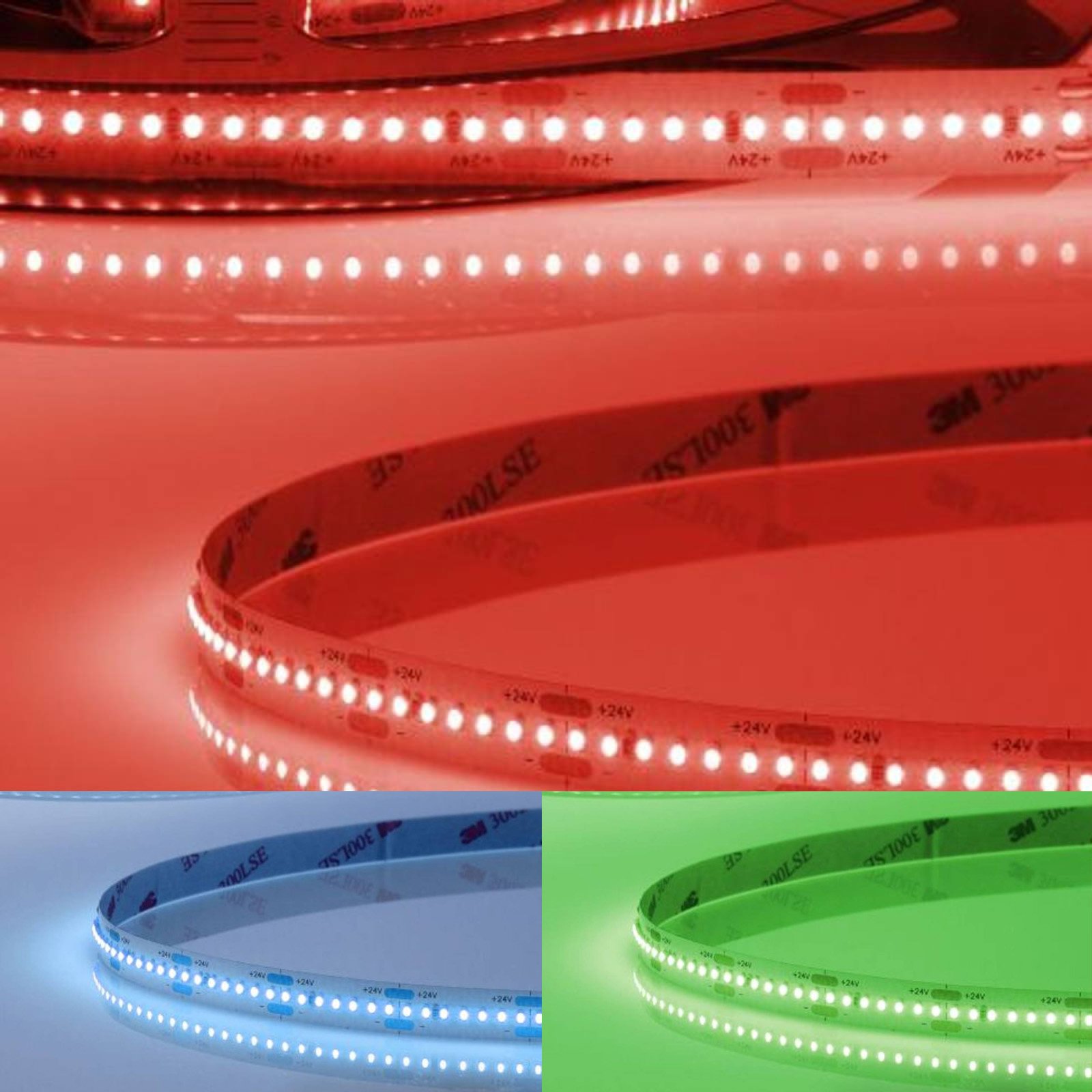 LED COLOR Stripe 24V Linear10 Flexband 10W/15W/m, einfarbig rot, gr�n, blau 5m