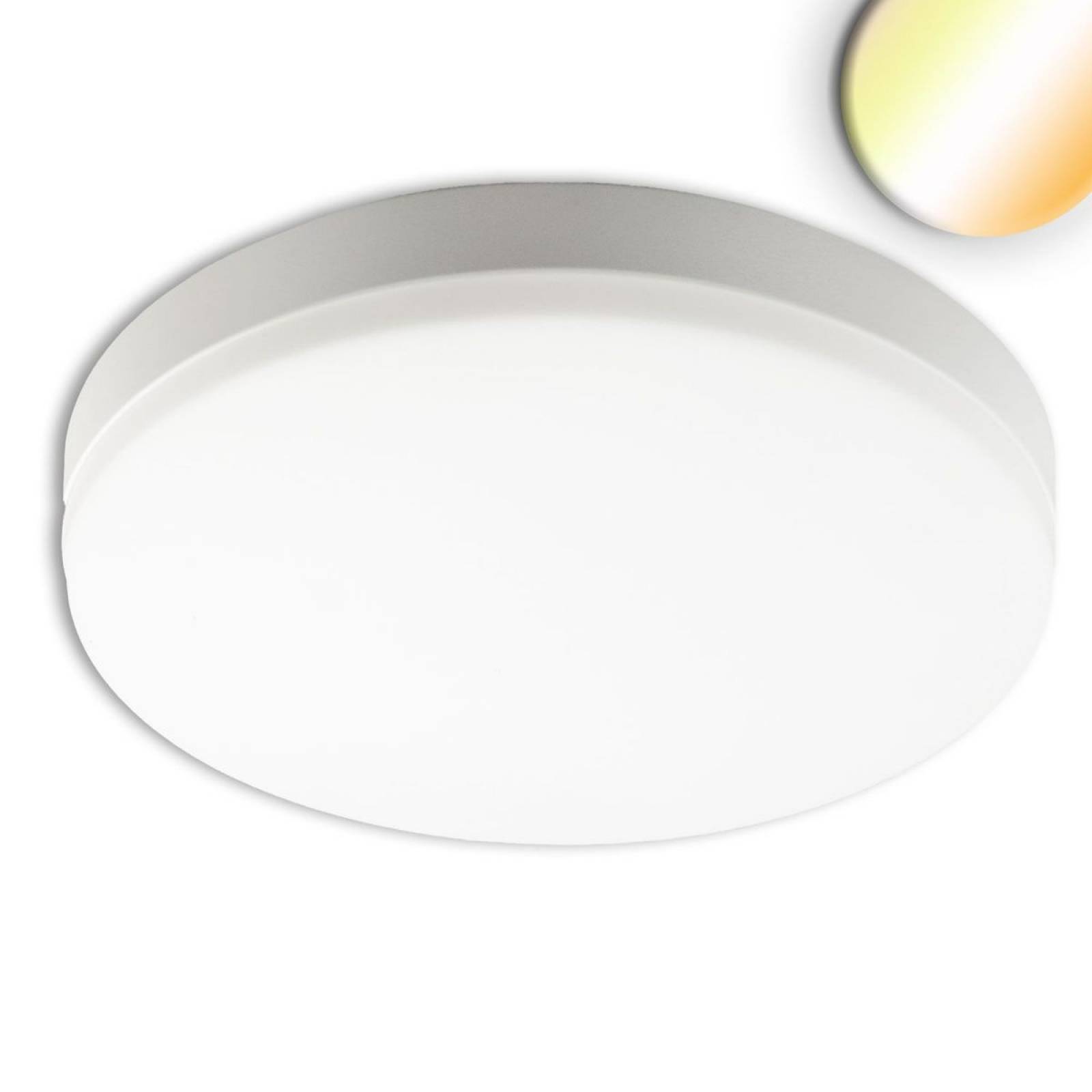 LED Decken/Wandleuchte 18W, wei�, IP54, mit Bew.Sensor+Notlichtfunktion, ColorSwitch 3000/4000/5000K