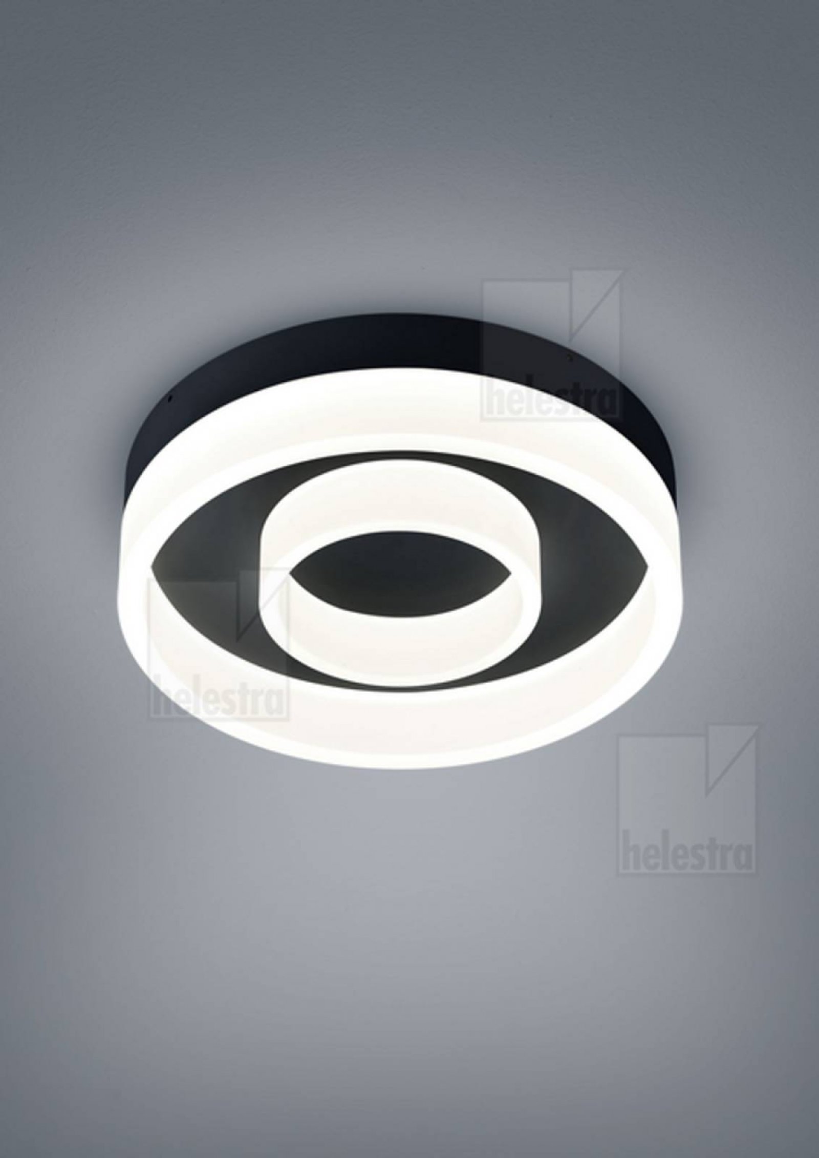 LED Deckenaufbauleuchte LIV 36W, �300mm schwarz, dimmbar, 2900K, Acryl satiniert