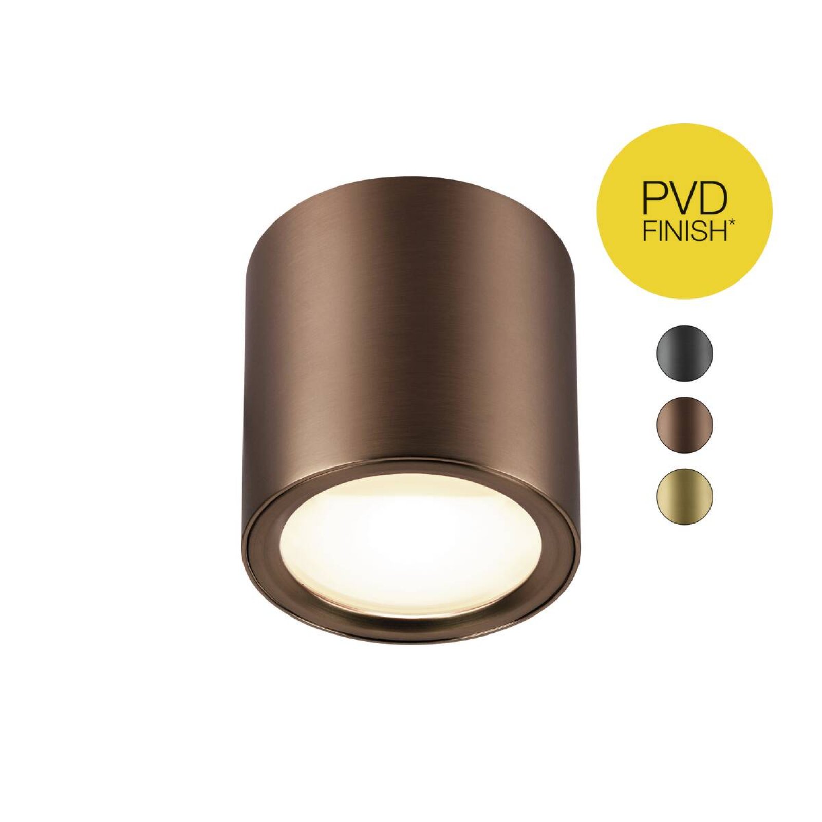 LED Deckenaufbauleuchte OCULUS, Dim-To-Warm 2000-3000K, dunkel kupfer
